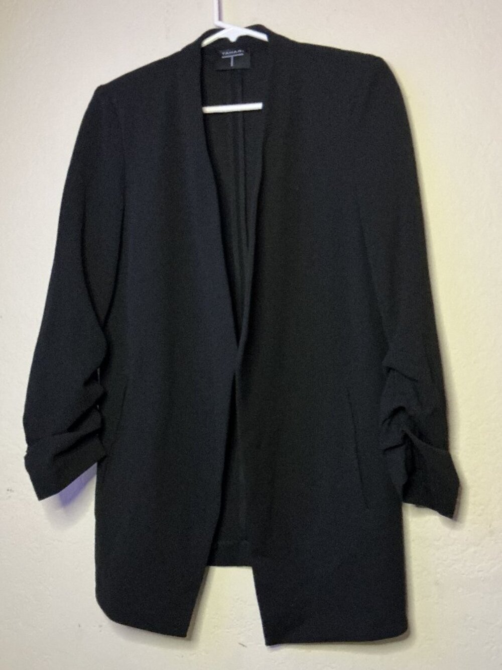 T Tahati Open Boyfriend Blazer - Size Small Black